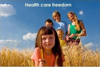 Give us health care freedom! Give us health care freedom!
